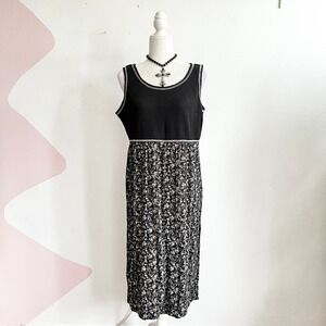 Vintage 90s Floral Maxi Dress Fairy Grunge Y2K 2000s Whimsigoth Sz 12